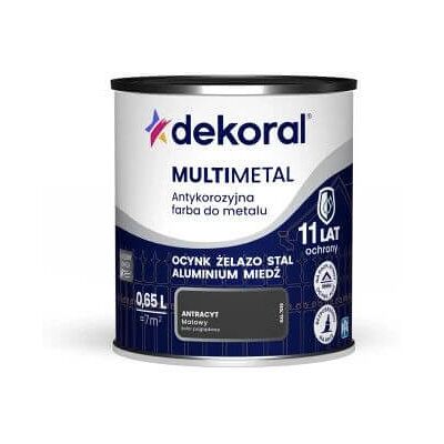 Dekoral Farba Do Metalu Antykorozyjna Multimetal Antracyt Mat 0,65L Dekoral Dekoral Farba Do Metalu Antykorozyjna Multimetal Antracyt Mat 0,65L Dekoral