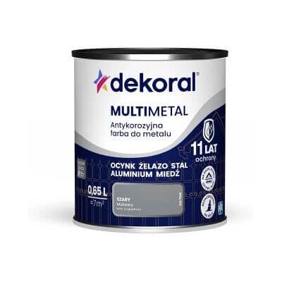 Dekoral Farba Do Metalu Antykorozyjna Multimetal Szary Mat 0,65L Dekoral Dekoral Farba Do Metalu Antykorozyjna Multimetal Szary Mat 0,65L Dekoral