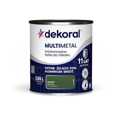 Dekoral Farba Do Metalu Antykorozyjna Multimetal Zielony Mat 0,65L Dekoral Dekoral Farba Do Metalu Antykorozyjna Multimetal Zielony Mat 0,65L Dekoral