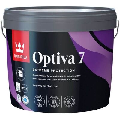 Tikkurila Farba Lateksowa Optiva Satin Matt 0,9L Baza-A Tikkurila Tikkurila Farba Lateksowa Optiva Satin Matt 0,9L Baza-A Tikkurila