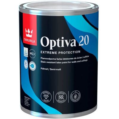 Tikkurila Farba Lateksowa Optiva Semi Matt Baza-A 0,9L Tikkurila Tikkurila Farba Lateksowa Optiva Semi Matt Baza-A 0,9L Tikkurila