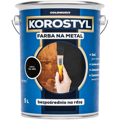 Korostyl Farba Na Metal 3W1 Korostyl Biały RAL 9010 5L Goldmurit Korostyl Farba Na Metal 3W1 Korostyl Biały RAL 9010 5L Goldmurit