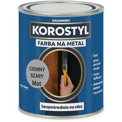 Korostyl Farba Na Metal 3W1 Korostyl Ciemny Szary Mat 7015 0,7L Goldmurit Korostyl Farba Na Metal 3W1 Korostyl Ciemny Szary Mat 7015 0,7L Goldmurit