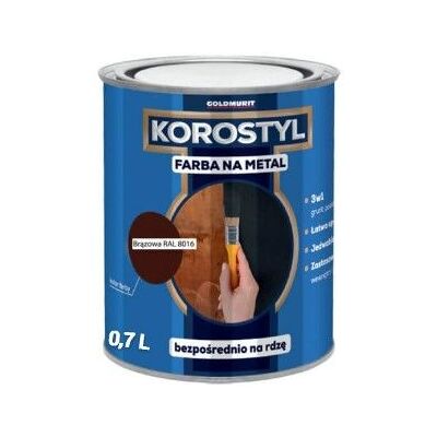Korostyl Farba Na Metal Korostyl Brązowy 8016 0,7L Goldmurit Korostyl Farba Na Metal Korostyl Brązowy 8016 0,7L Goldmurit
