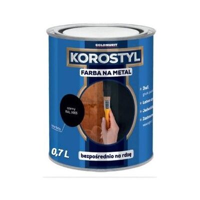 Korostyl Farba Na Metal Korostyl Czarny 9005 0,7L Goldmurit Korostyl Farba Na Metal Korostyl Czarny 9005 0,7L Goldmurit