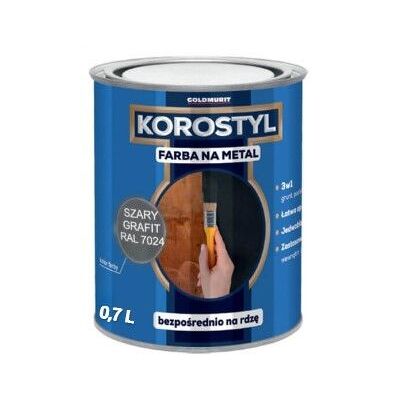 Korostyl Farba Na Metal Korostyl Szary Grafit 7024 0,7L Goldmurit Korostyl Farba Na Metal Korostyl Szary Grafit 7024 0,7L Goldmurit