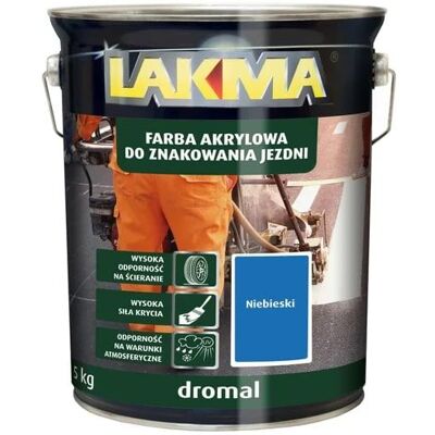 Lakma Farba Akrylowa Do Znakowania Jezdni Dromal 5Kg Niebieski Lakma Lakma Farba Akrylowa Do Znakowania Jezdni Dromal 5Kg Niebieski Lakma