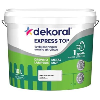 Dekoral Emalia Szybkoschnąca Do Dzieła Białe Szaleństwo Satyna 10L Dekoral Dekoral Emalia Szybkoschnąca Do Dzieła Białe Szaleństwo Satyna 10L Dekoral
