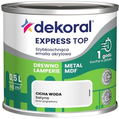 Dekoral Emalia Szybkoschnąca Do Dzieła Cicha Woda Satyna 0,5L Dekoral Dekoral Emalia Szybkoschnąca Do Dzieła Cicha Woda Satyna 0,5L Dekoral