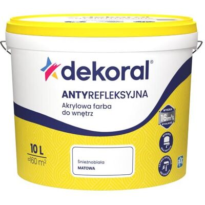 Dekoral Farba Akrylowa Polinak Plus Śnieżnobiała Mat 10L Dekoral Dekoral Farba Akrylowa Polinak Plus Śnieżnobiała Mat 10L Dekoral
