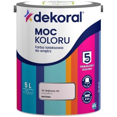Dekoral Farba Lateksowa Moc Koloru Bajkowy Róż 5l Dekoral Dekoral Farba Lateksowa Moc Koloru Bajkowy Róż 5l Dekoral