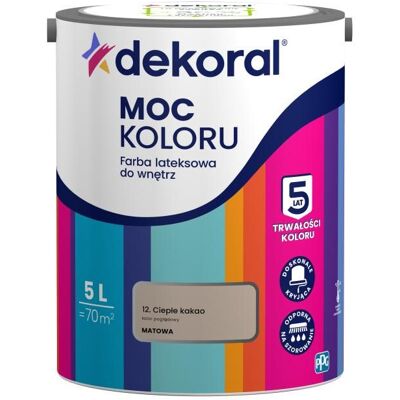 Dekoral Farba Lateksowa Moc Koloru Ciepłe Kakao 5l Dekoral Dekoral Farba Lateksowa Moc Koloru Ciepłe Kakao 5l Dekoral