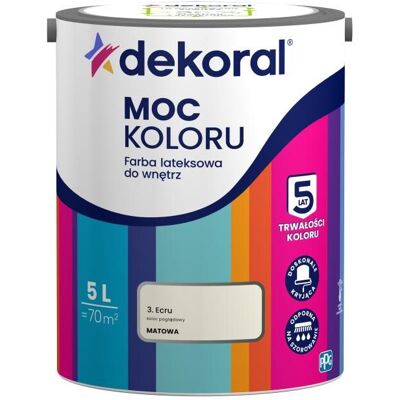 Dekoral Farba Lateksowa Moc Koloru Ecru 5l Dekoral Dekoral Farba Lateksowa Moc Koloru Ecru 5l Dekoral