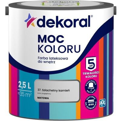 Dekoral Farba Lateksowa Moc Koloru Szlachetny Kamień 2,5L Dekoral Dekoral Farba Lateksowa Moc Koloru Szlachetny Kamień 2,5L Dekoral
