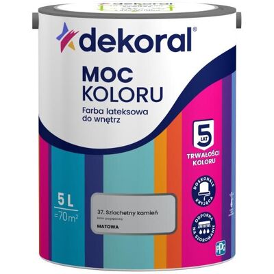 Dekoral Farba Lateksowa Moc Koloru Szlachetny Kamień 5L Dekoral Dekoral Farba Lateksowa Moc Koloru Szlachetny Kamień 5L Dekoral