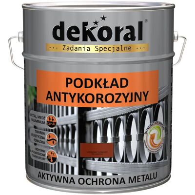 Dekoral Podkład Antykorozyjny Czerwony Tlenkowy 10L Dekoral Dekoral Podkład Antykorozyjny Czerwony Tlenkowy 10L Dekoral