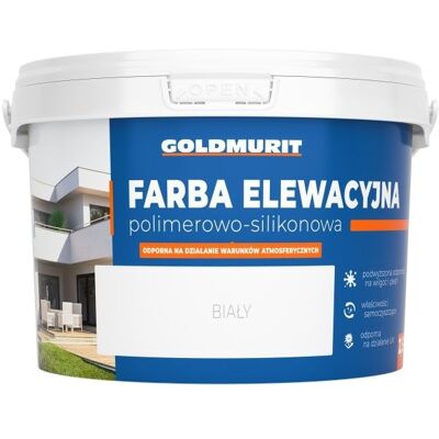 Goldmurit Farba Elewacyjna Polimerowo-Silikonowa Biała 2,5l Goldmurit Goldmurit Farba Elewacyjna Polimerowo-Silikonowa Biała 2,5l Goldmurit