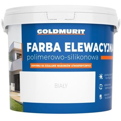 Goldmurit Farba Elewacyjna Polimerowo-Silikonowa Biała 10l Goldmurit Goldmurit Farba Elewacyjna Polimerowo-Silikonowa Biała 10l Goldmurit