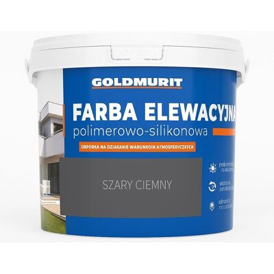 Goldmurit Farba Elewacyjna Polimerowo-Silikonowa Szary Ciemny 10l Goldmurit Goldmurit Farba Elewacyjna Polimerowo-Silikonowa Szary Ciemny 10l Goldmurit