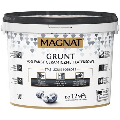 Grunt Pod Farby Ceramiczne i Lateksowe 10L Magnat Grunt Pod Farby Ceramiczne i Lateksowe 10L Magnat