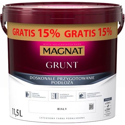 Grunt Pod Farby Ceramiczne i Lateksowe 11,5L Magnat Grunt Pod Farby Ceramiczne i Lateksowe 11,5L Magnat