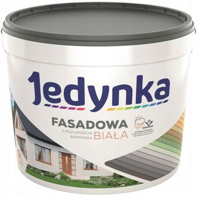Jedynka Farba Akrylowa Jedynka Fasadowa Biała Baza 9L Jedynka Jedynka Farba Akrylowa Jedynka Fasadowa Biała Baza 9L Jedynka
