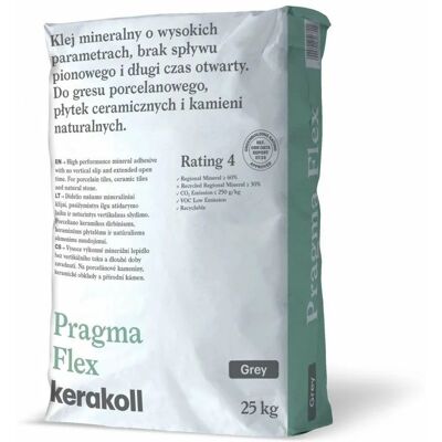 Kerakoll Klej Mineralny Pragma Flex C2TE 25kg Szary Kerakoll Kerakoll Klej Mineralny Pragma Flex C2TE 25kg Szary Kerakoll
