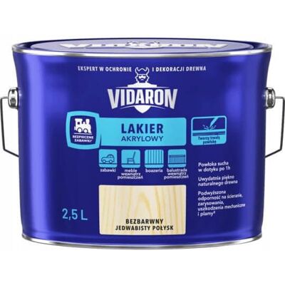 Vidaron Lakier Akrylowy Do Drewna Bezbarwny 2,5L Vidaron Vidaron Lakier Akrylowy Do Drewna Bezbarwny 2,5L Vidaron