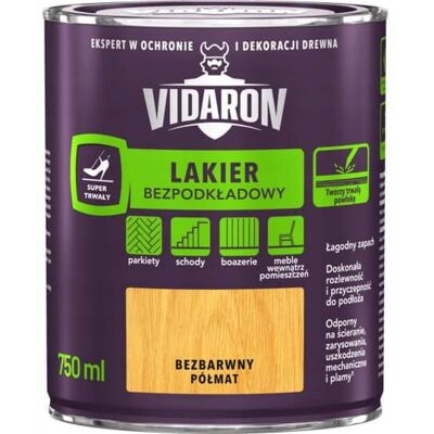 Vidaron Lakier Bezpodkładowy Półmat 750 ml Vidaron Vidaron Lakier Bezpodkładowy Półmat 750 ml Vidaron