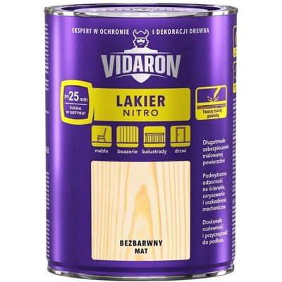 Vidaron Lakier Do Drewna Nitro Bezbarwny 0,75L Vidaron Vidaron Lakier Do Drewna Nitro Bezbarwny 0,75L Vidaron
