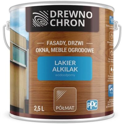 Drewnochron Lakier Ftalowy Alkilak Półmat 2.5L Drewnochron Drewnochron Lakier Ftalowy Alkilak Półmat 2.5L Drewnochron