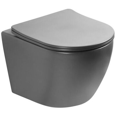 Emporia Miska WC Nox 1.0 z Deską Wolnoopadającą Slim Ciemny Szary Mat 0114-MDG Emporia Emporia Miska WC Nox 1.0 z Deską Wolnoopadającą Slim Ciemny Szary Mat 0114-MDG Emporia