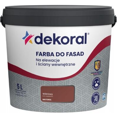 Dekoral - Polinit - Wiśniowy - 5L - Paint Dekoral - Polinit - Wiśniowy - 5L - Paint