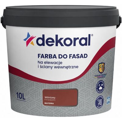 Dekoral Dekoral FARBA DO FASAD Polinit Wiśniowy 10L Dekoral Dekoral FARBA DO FASAD Polinit Wiśniowy 10L
