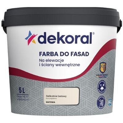 Dekoral Dekoral FARBA DO FASAD Delikatnie Beżowy Mat 5L Dekoral Dekoral FARBA DO FASAD Delikatnie Beżowy Mat 5L