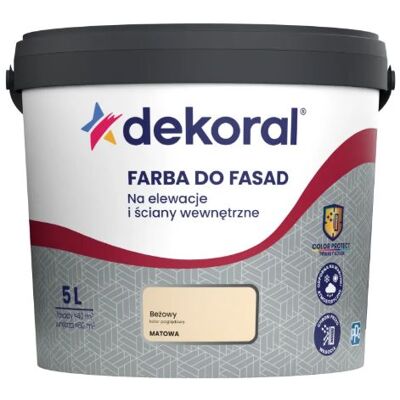 Dekoral Dekoral FARBA DO FASAD Kremowy Mat 5L Dekoral Dekoral FARBA DO FASAD Kremowy Mat 5L