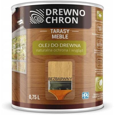Drewnochron Olej Do Drewna Bezbarwny 0,75L Drewnochron Drewnochron Olej Do Drewna Bezbarwny 0,75L Drewnochron