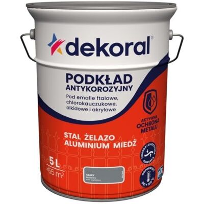 Dekoral Podkład Antykorozyjny Szary RAL 7045 5L Dekoral Dekoral Podkład Antykorozyjny Szary RAL 7045 5L Dekoral