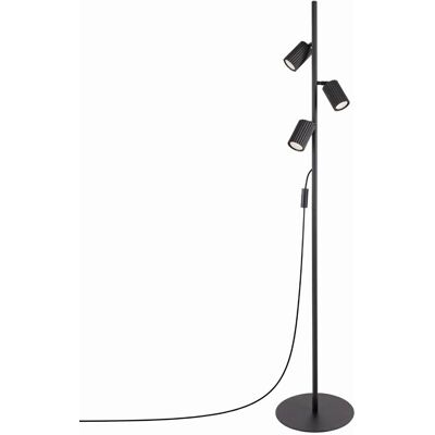 Sollux Sollux Lampa podłogowa KARBON 3 czarna Karbon Deep Space minimalistyczny GU10 Sollux Sollux Lampa podłogowa KARBON 3 czarna Karbon Deep Space minimalistyczny GU10