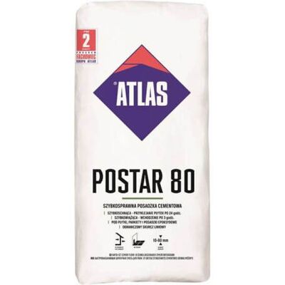 Atlas Posadzka Cementowa Szybkosprawna Postar 80 25Kg 10-80 mm Atlas Atlas Posadzka Cementowa Szybkosprawna Postar 80 25Kg 10-80 mm Atlas