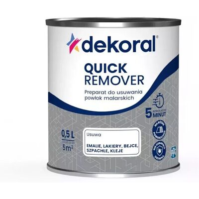Dekoral Preparat Do Usuwania Powłok Malarskich Quick Remover 0,5L Dekoral Dekoral Preparat Do Usuwania Powłok Malarskich Quick Remover 0,5L Dekoral