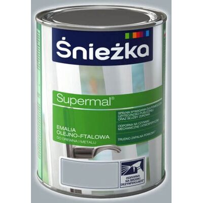 Śnieżka Emalia Olejno-Ftalowa Supermal 5L Stalowy Połysk Śnieżka Śnieżka Emalia Olejno-Ftalowa Supermal 5L Stalowy Połysk Śnieżka