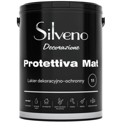 Silveno Lakier Dekoracyjno-Ochronny Decorazione Protettiva Mat 1L Silveno Silveno Lakier Dekoracyjno-Ochronny Decorazione Protettiva Mat 1L Silveno