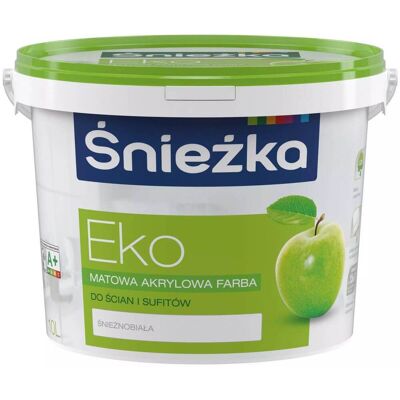 Śnieżka Farba Akrylowa Eko Biała 10L Śnieżka Śnieżka Farba Akrylowa Eko Biała 10L Śnieżka