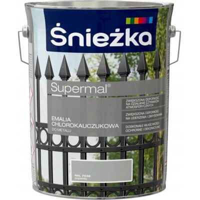 Śnieżka Emalia Chlorokauczukowa Supermal Popielaty 0,9L Połysk Śnieżka Śnieżka Emalia Chlorokauczukowa Supermal Popielaty 0,9L Połysk Śnieżka