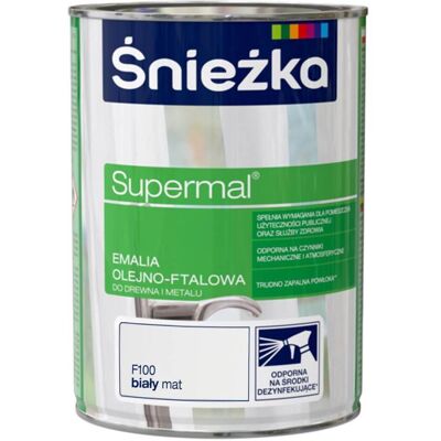 Śnieżka Emalia Olejno-Ftalowa Supermal Biały Mat 2,5L Śnieżka Śnieżka Emalia Olejno-Ftalowa Supermal Biały Mat 2,5L Śnieżka