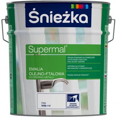 Śnieżka Emalia Olejno-Ftalowa Supermal Biały Mat 5L Śnieżka Śnieżka Emalia Olejno-Ftalowa Supermal Biały Mat 5L Śnieżka