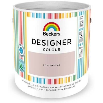 Beckers Farba Lateksowa Designer Colour Powder Pink 2,5L Beckers Beckers Farba Lateksowa Designer Colour Powder Pink 2,5L Beckers