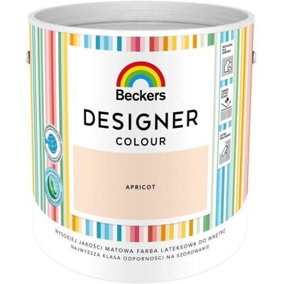 Beckers Farba Lateksowa Designer Colour Apricot 2,5L Beckers Beckers Farba Lateksowa Designer Colour Apricot 2,5L Beckers