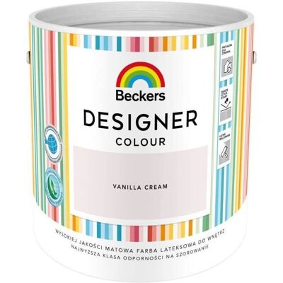 Beckers Farba Lateksowa Designer Colour Vanilla Cream 2,5L Beckers Beckers Farba Lateksowa Designer Colour Vanilla Cream 2,5L Beckers